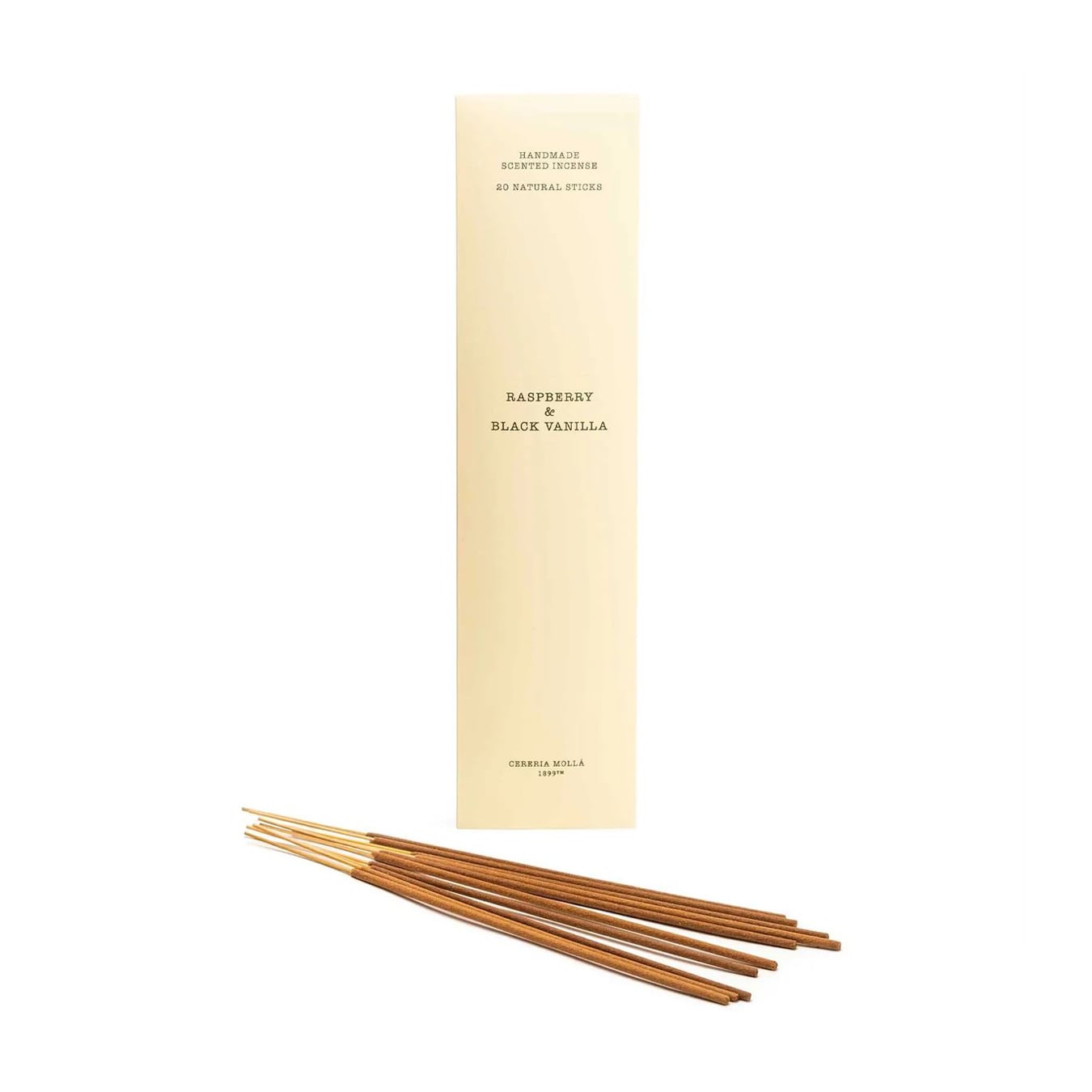 Ароматичні палички Cereria Molla Handmade Scented Incense, Raspberry &amp; Black Vanilla, 23 см, 20 шт